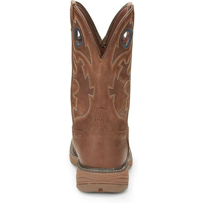 Justin Men's Rush 11" Nano CT Western Work Boot -Brown- SE4334