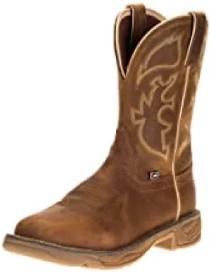 Justin Men's Stampede Rush Western Work Boot Soft Toe Brown WK4330