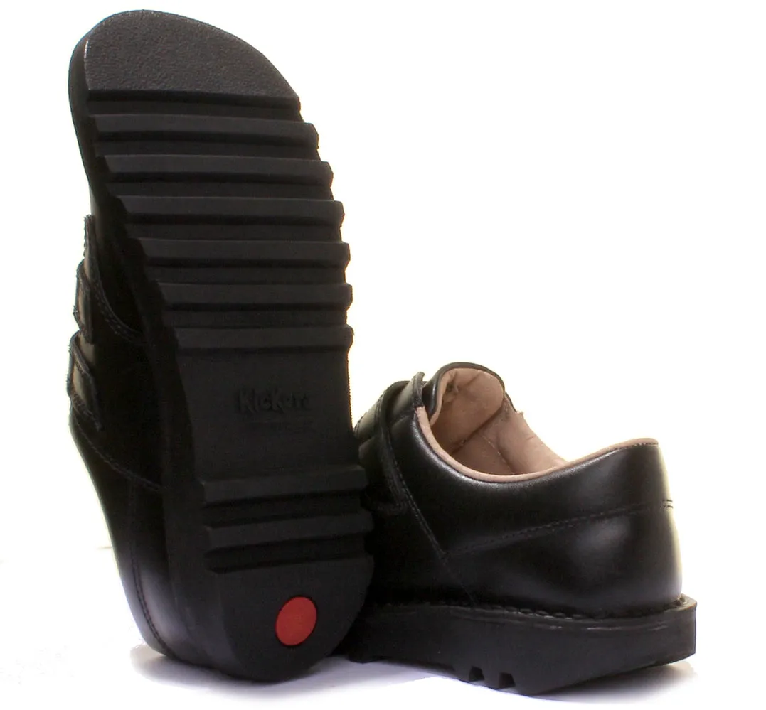 Kickers Velcro Strap In Black in Juniors UK Size 12 - 2.5