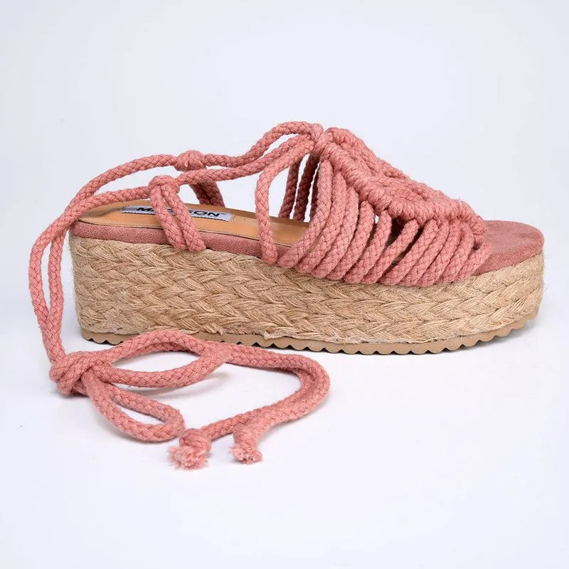 Madison Cherish Rope Espadrilles - Dark Blush