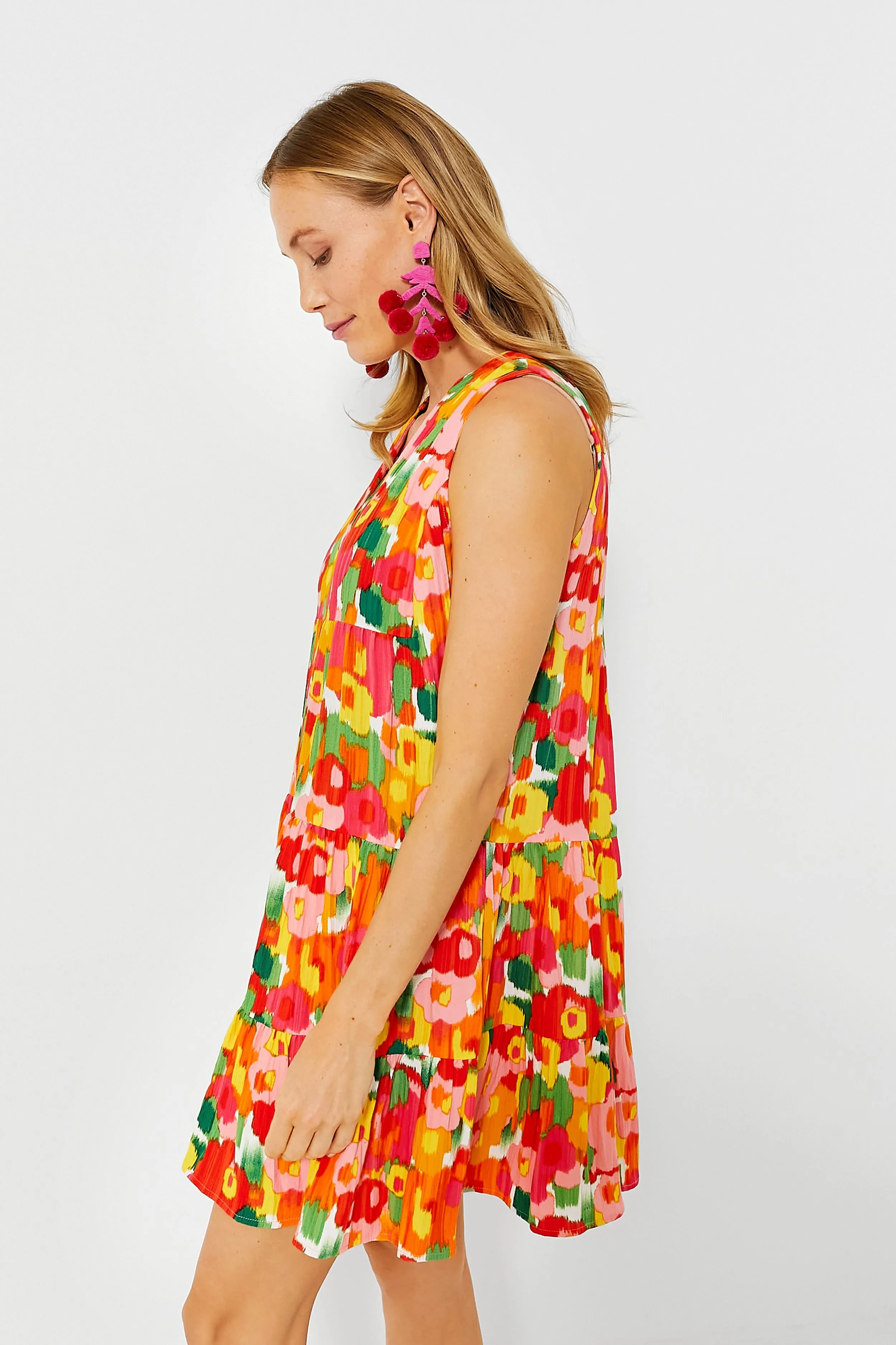 Magnolia Watercolor Sleeveless Kenzo Dress