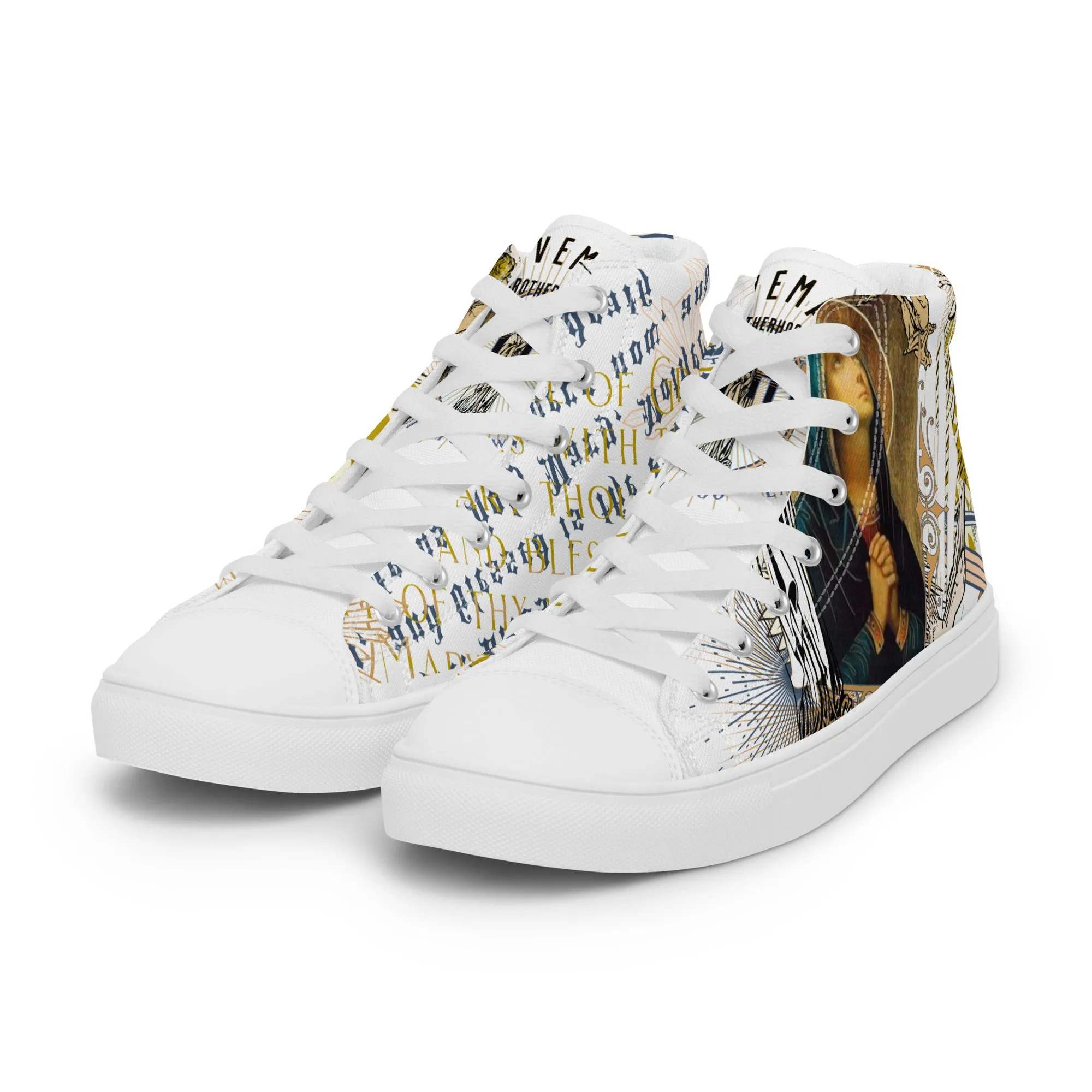 Mater Virginalis high top canvas shoes