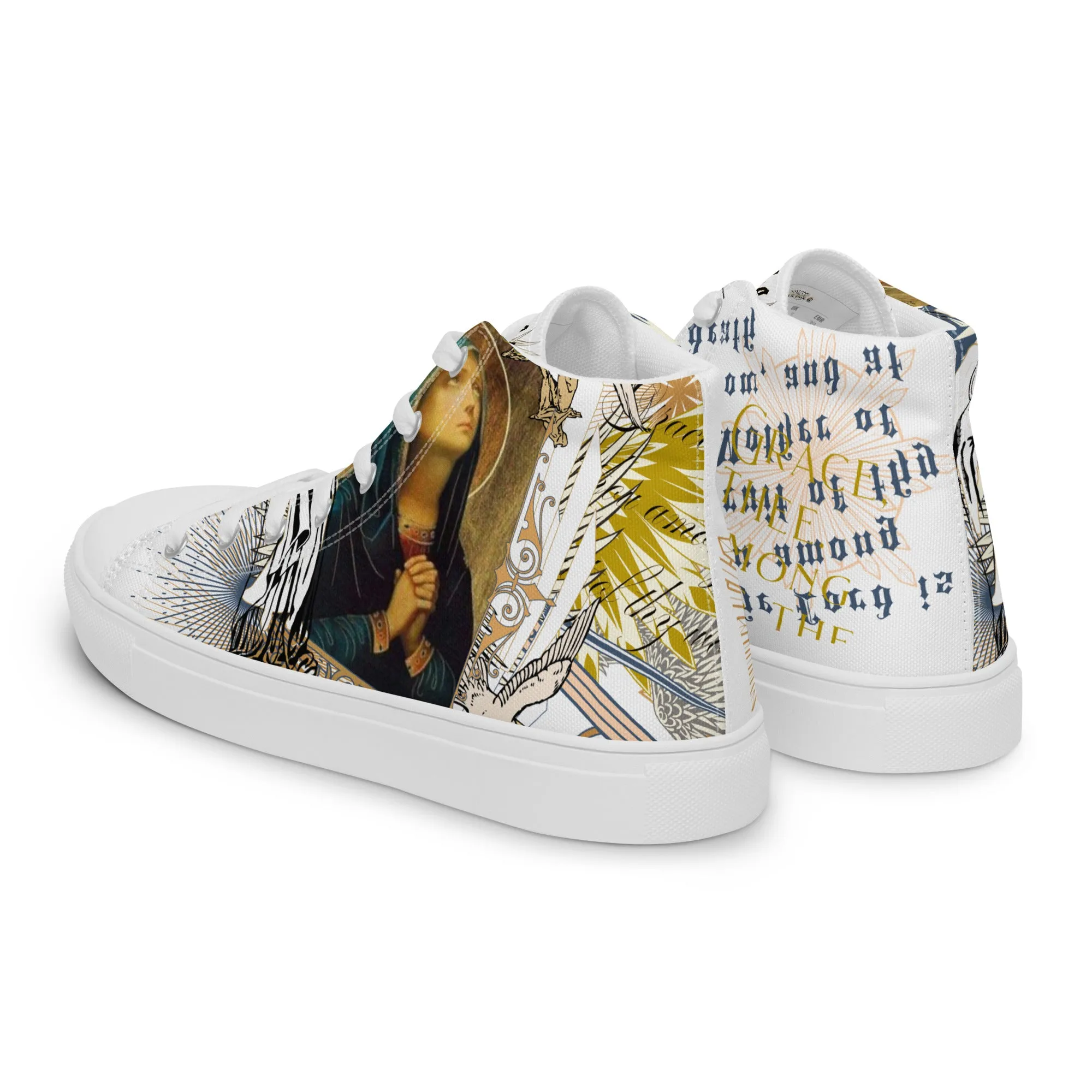 Mater Virginalis high top canvas shoes