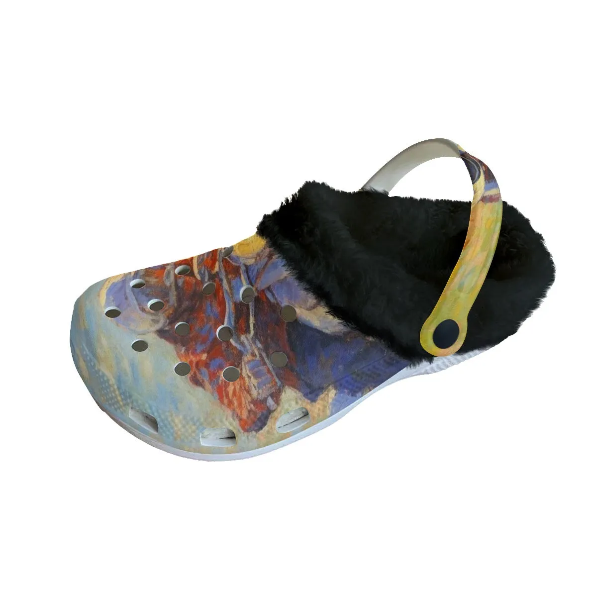 Mc#26 Men's Classic Clogs with Fleece, abstract, print