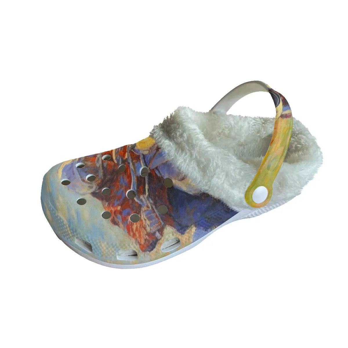 Mc#26 Men's Classic Clogs with Fleece, abstract, print