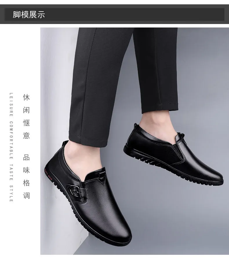 Men Driving Breathable Flats Casual Shoes Wedding Slip on loafers Leather Shoes | 23008