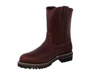 Mens 700TR3 Burgundy Work Style Leather Work Boots - Soft Toe