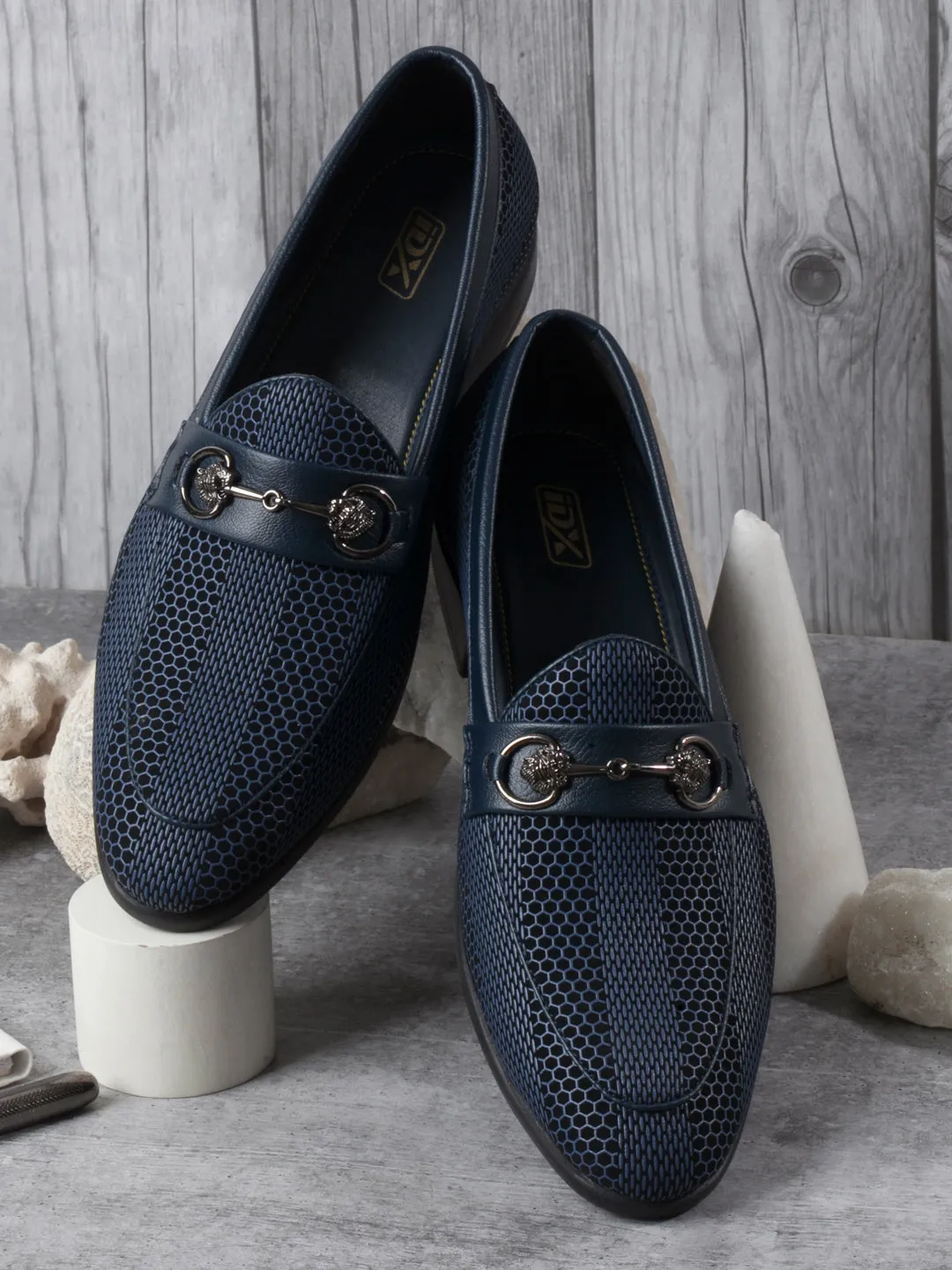 Men's Blue 3D Finish Fashion Slip On (IX1085)