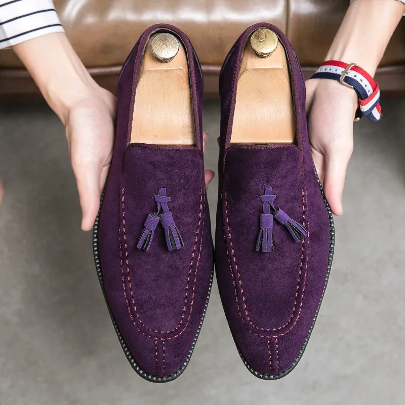 Men's faux suede tassels loafers shoes