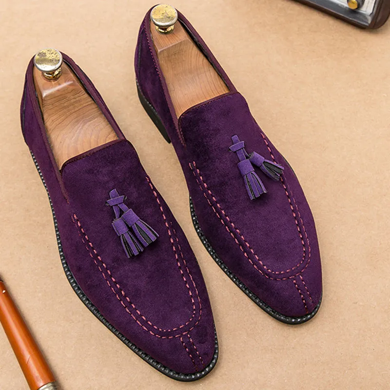 Men's faux suede tassels loafers shoes