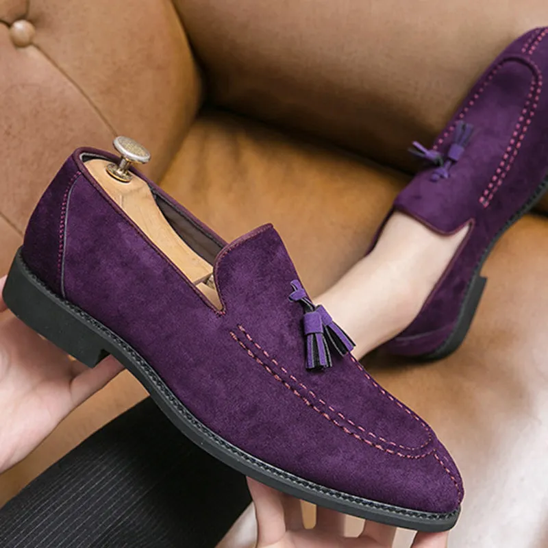 Men's faux suede tassels loafers shoes