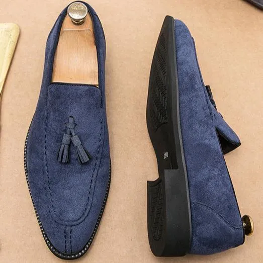 Men's faux suede tassels loafers shoes