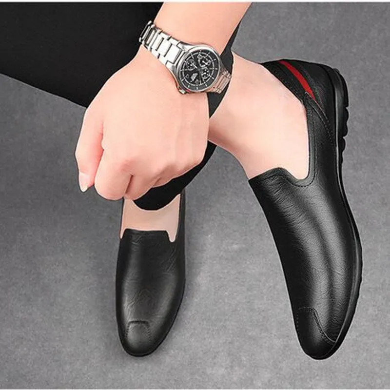 Mens Soft Driving Shoes Genuine Pu Leather Shoes For Men Sneakers