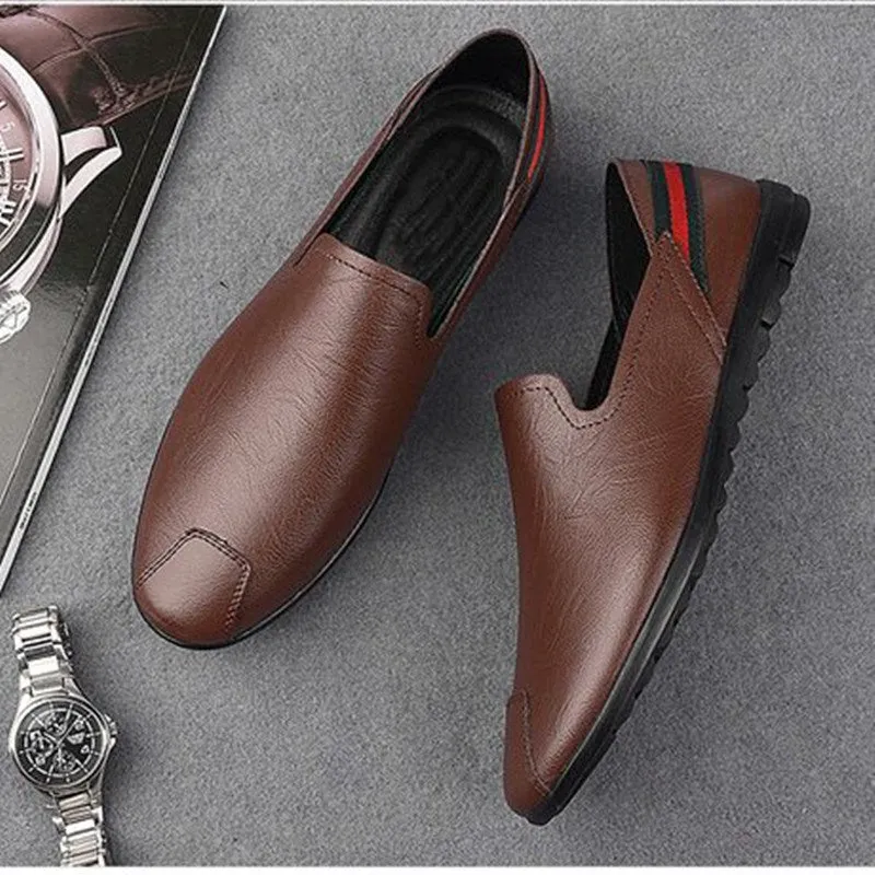 Mens Soft Driving Shoes Genuine Pu Leather Shoes For Men Sneakers