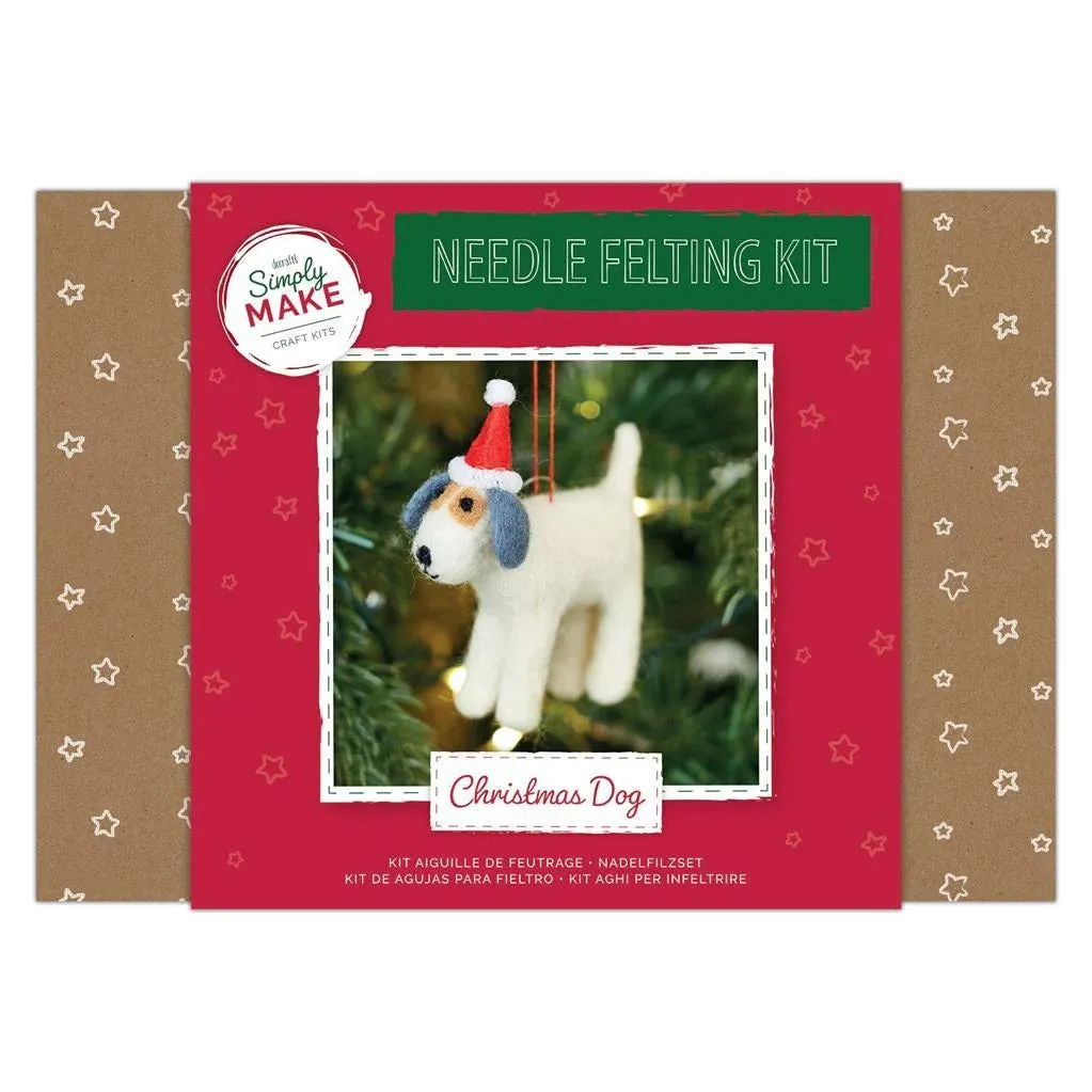 Needle Felting Kit - Christmas Dog by Simply Make