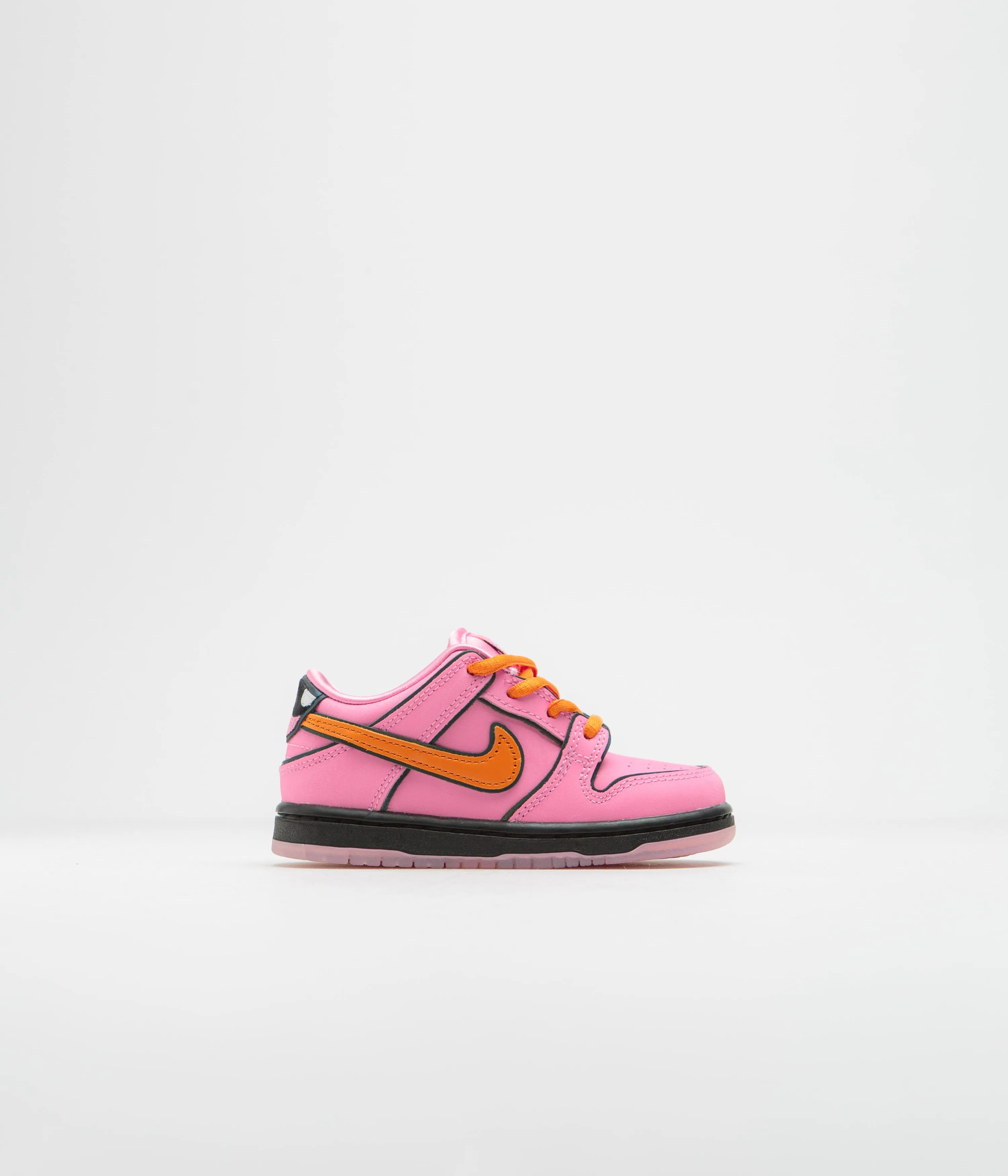 Nike SB x Powerpuff Girls Dunk Low Pro 'Blossom' (Toddler) Shoes - Lotus Pink / Magma Orange - Orange