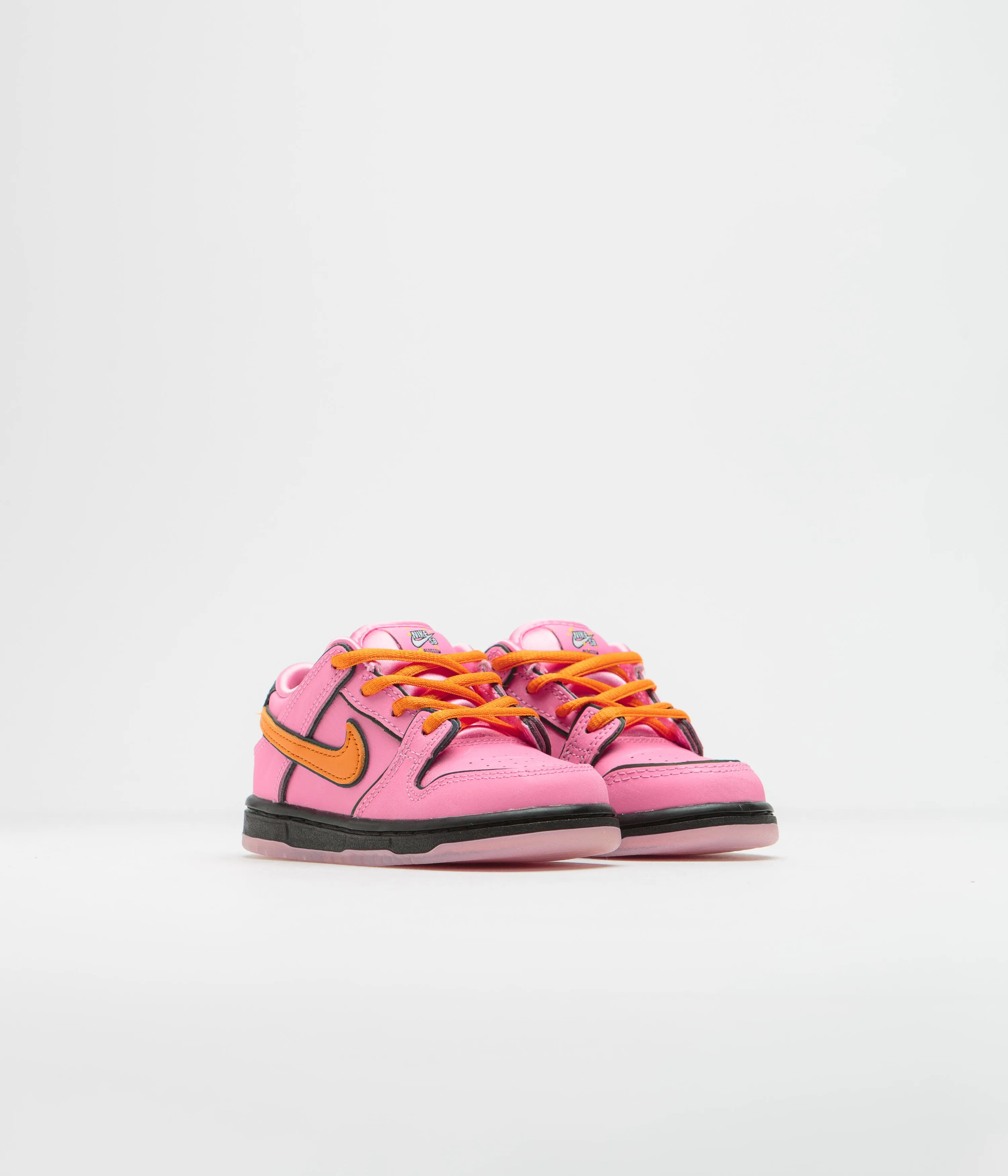 Nike SB x Powerpuff Girls Dunk Low Pro 'Blossom' (Toddler) Shoes - Lotus Pink / Magma Orange - Orange