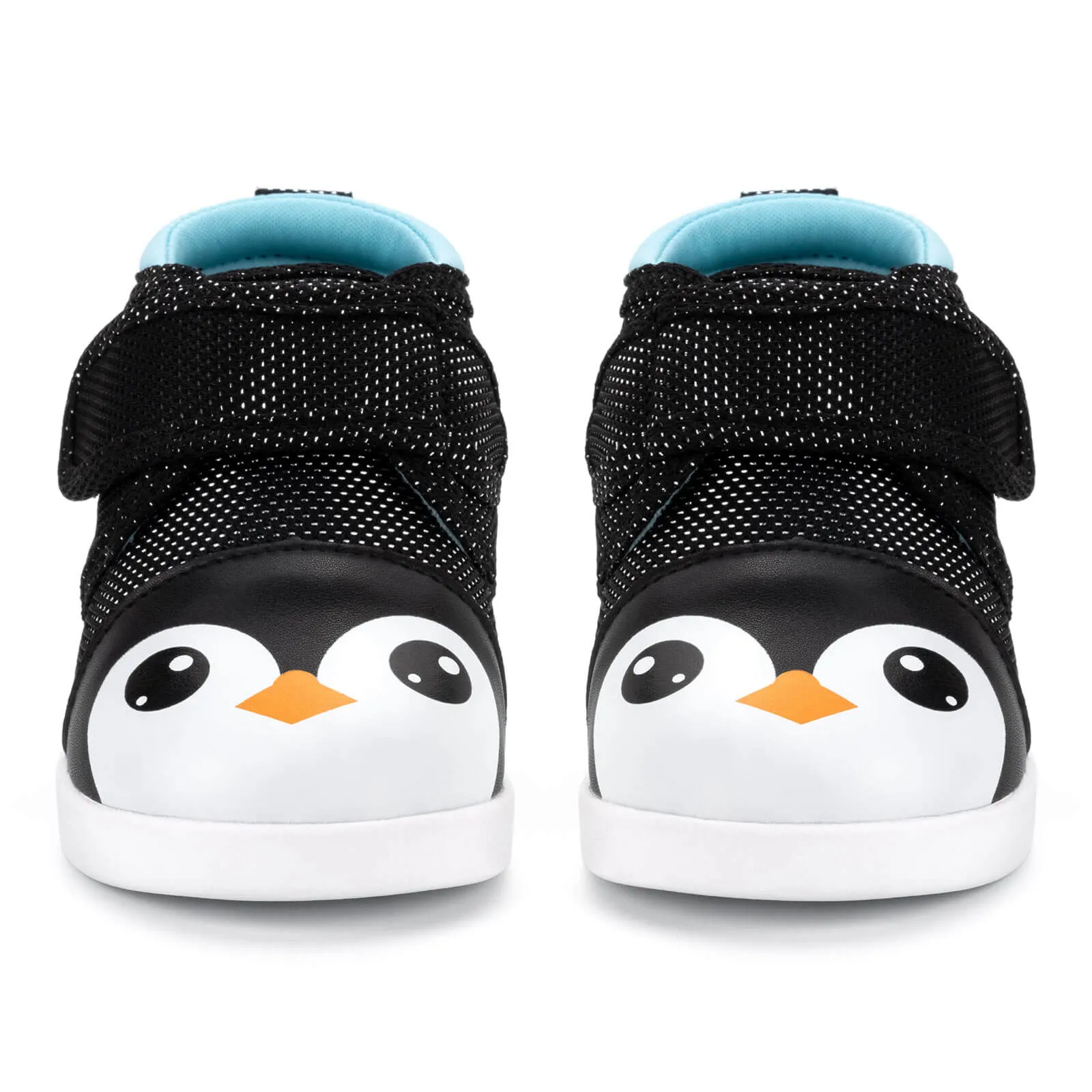 Penguin Squeaky Toddler Shoes | Sparkly Black