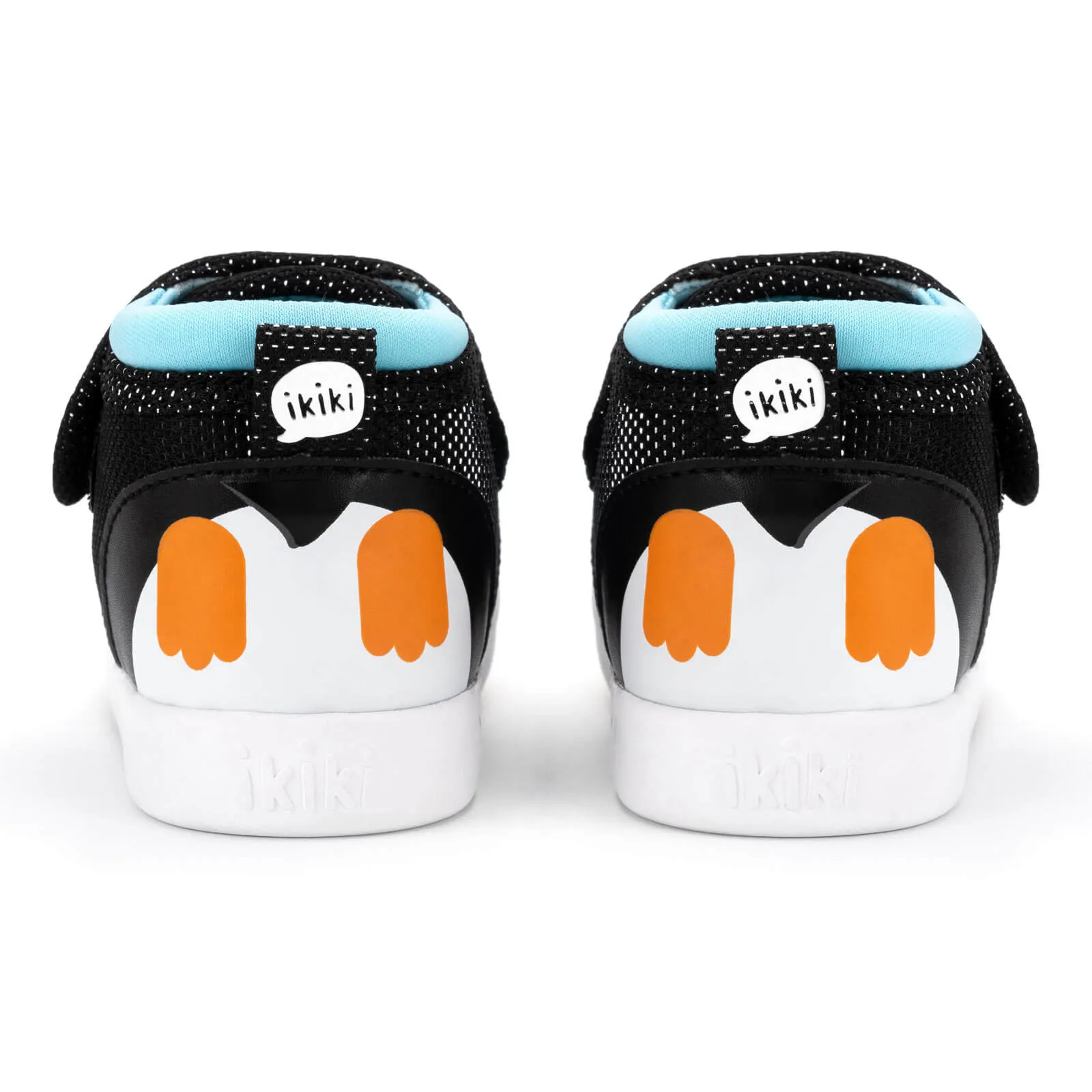 Penguin Squeaky Toddler Shoes | Sparkly Black