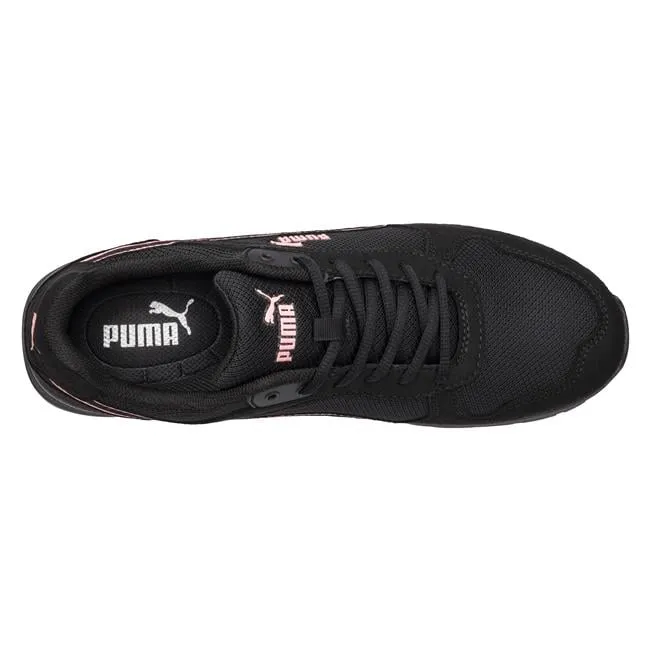 Puma Women's 643125  Frontside Black Pink Low Composite Safety Toe Metal Free Work Shoes