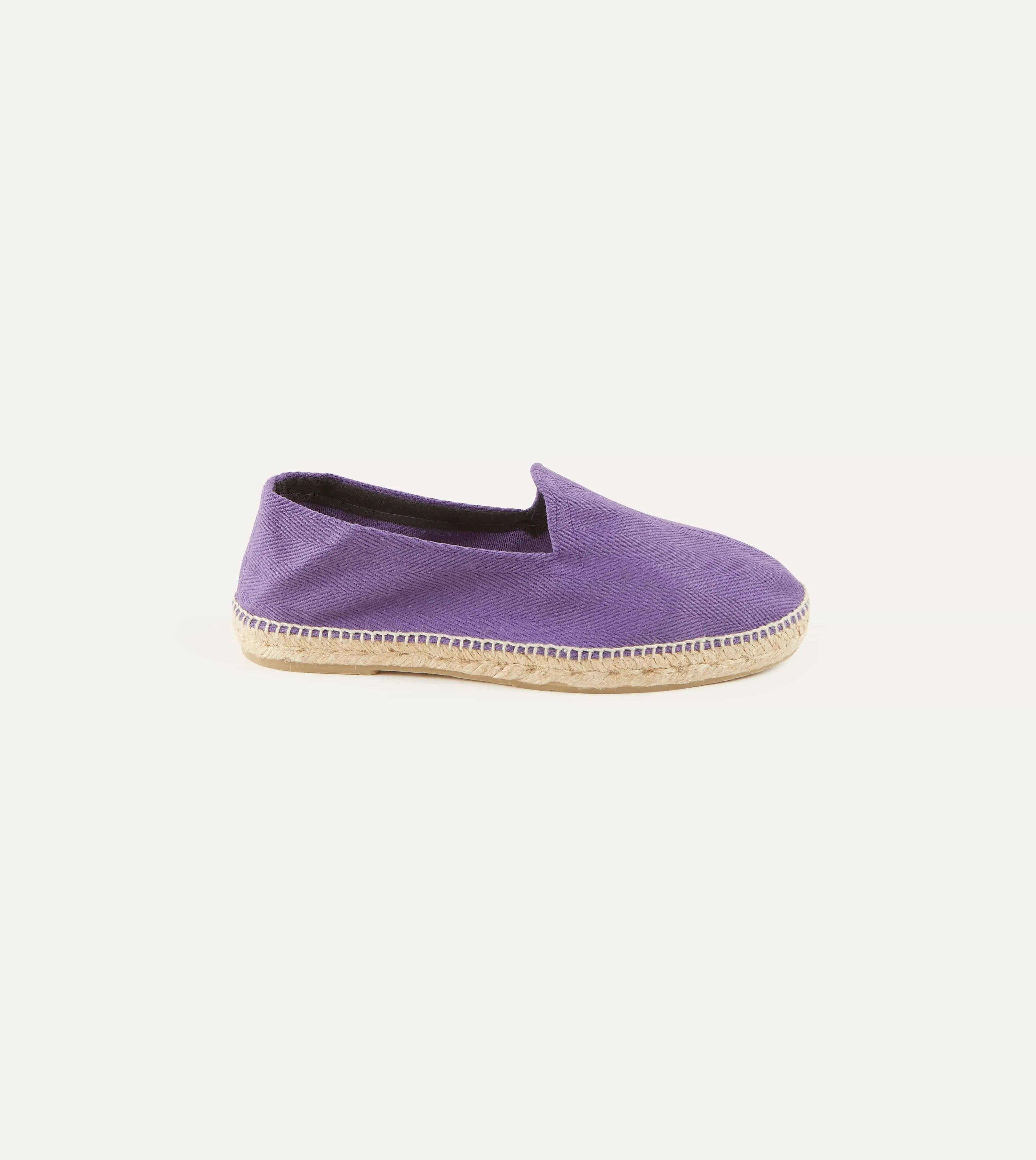 Purple Herringbone Cotton Espadrilles