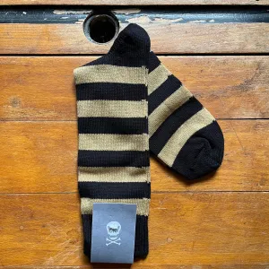 Regent - Cotton Socks - Hoops - Black & Gold - Heritage Edition