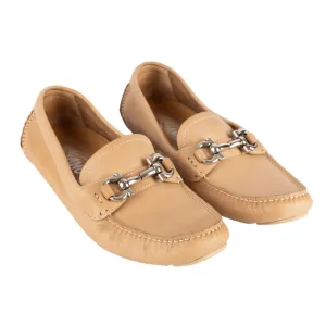 Salvatore Ferragamo Tan Leather Gancio Bit Loafers