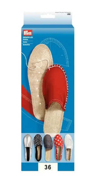 Semelle pour espadrille PRYM 3 tailles