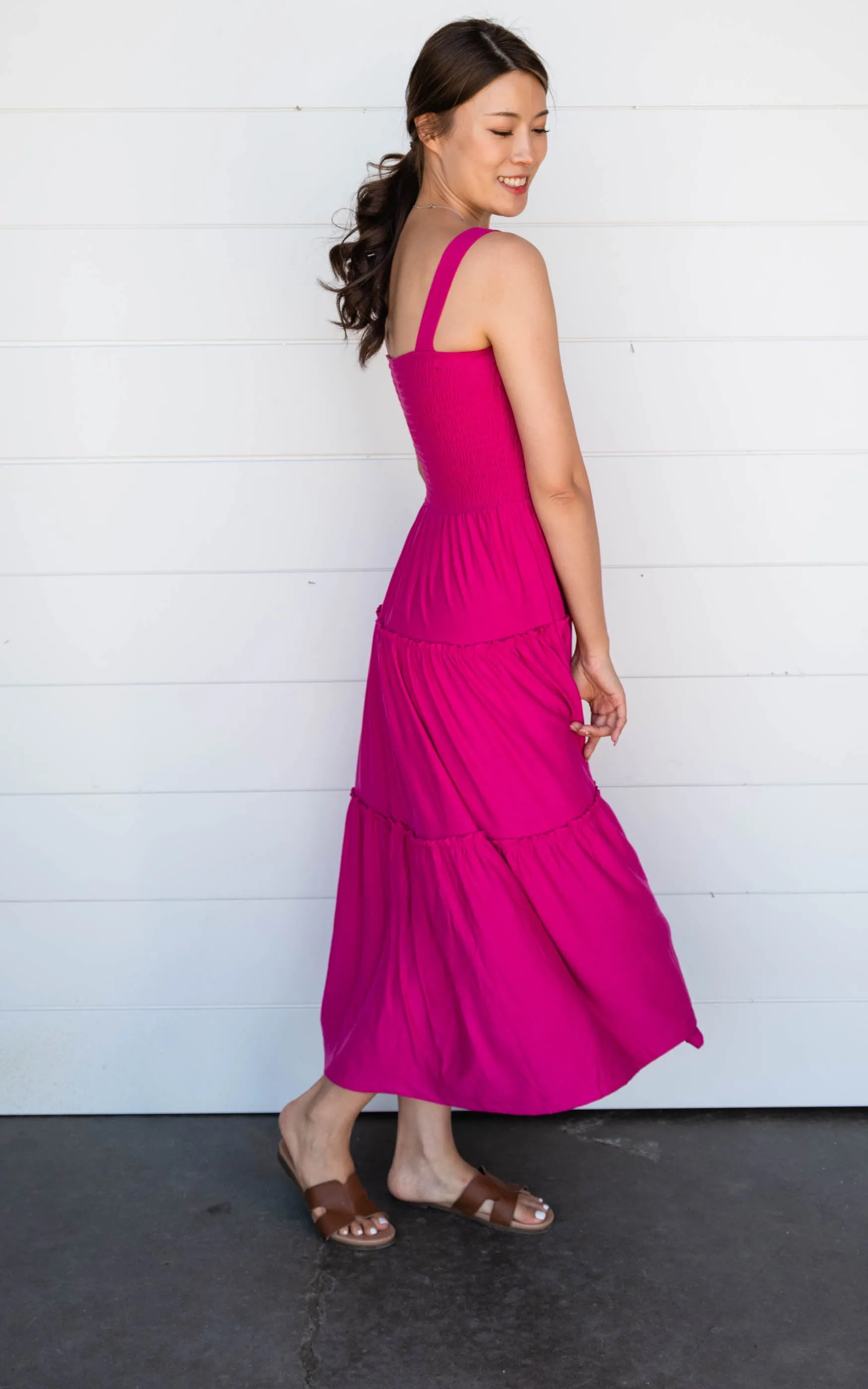 Sheila Smocked Tiered Midi Dress - Final Sale*