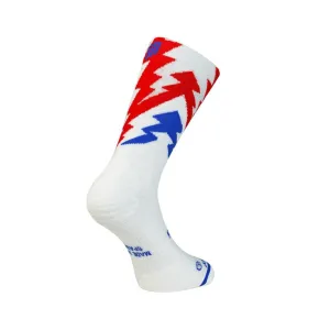 Sporcks Thunder White Socks White Red Blue