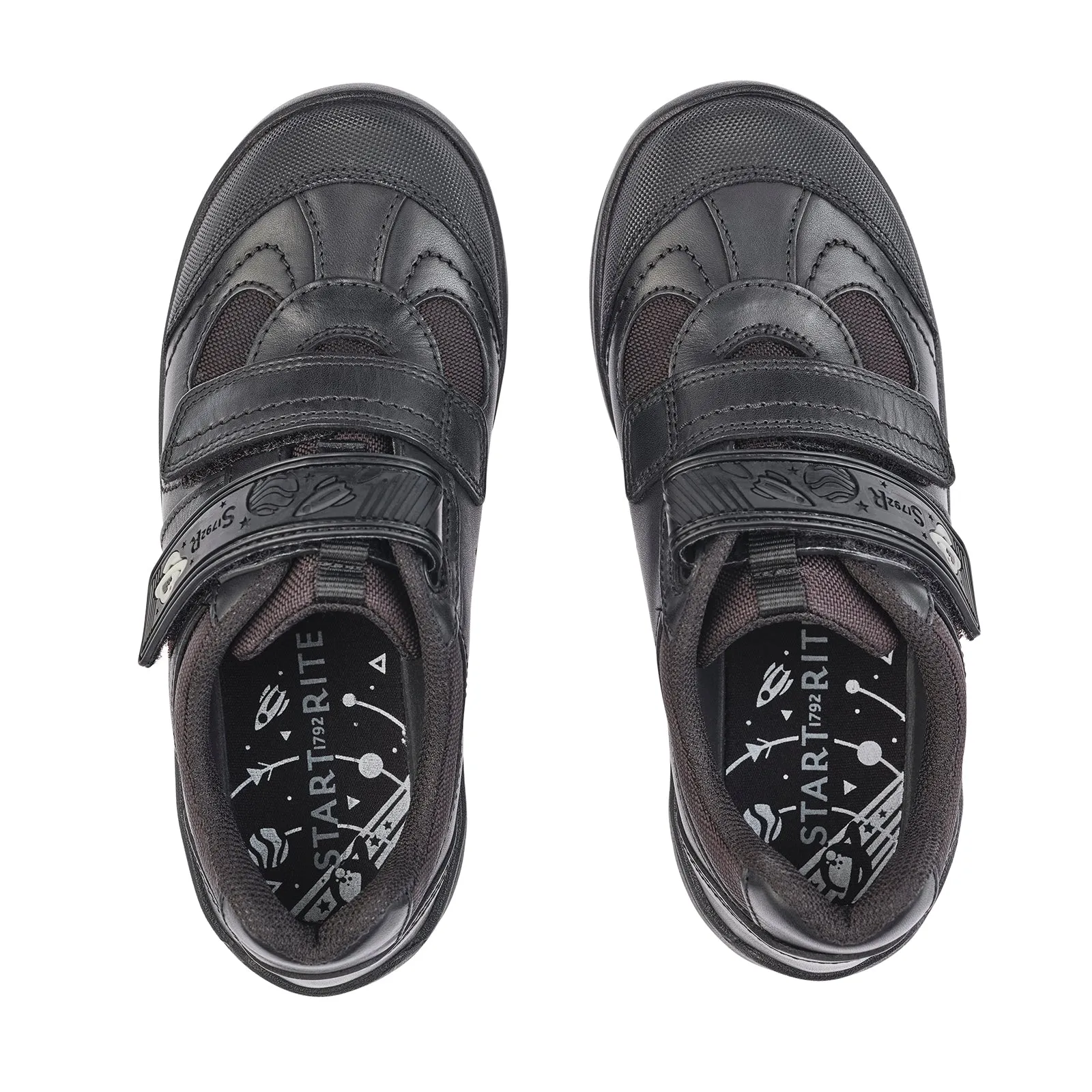 Start Rite Rocket Boys Black School Shoe