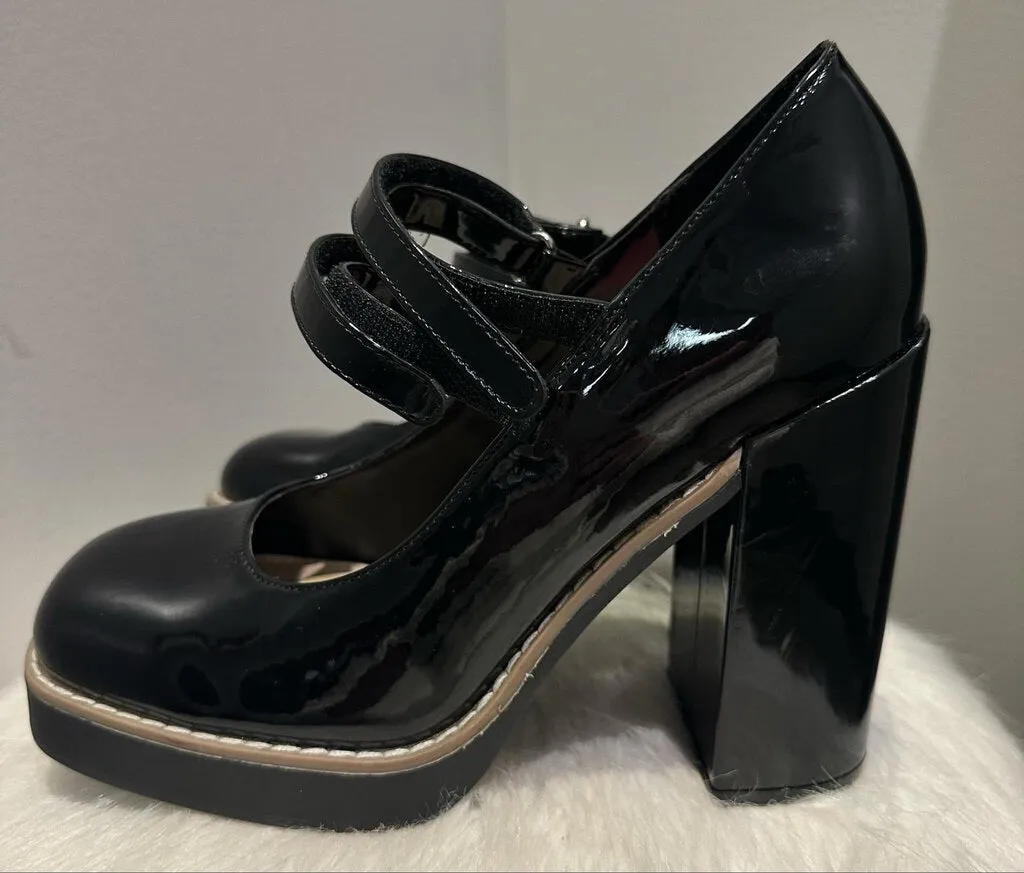 Steve Madden Twice Mary Jane Platform Heels - Size 8