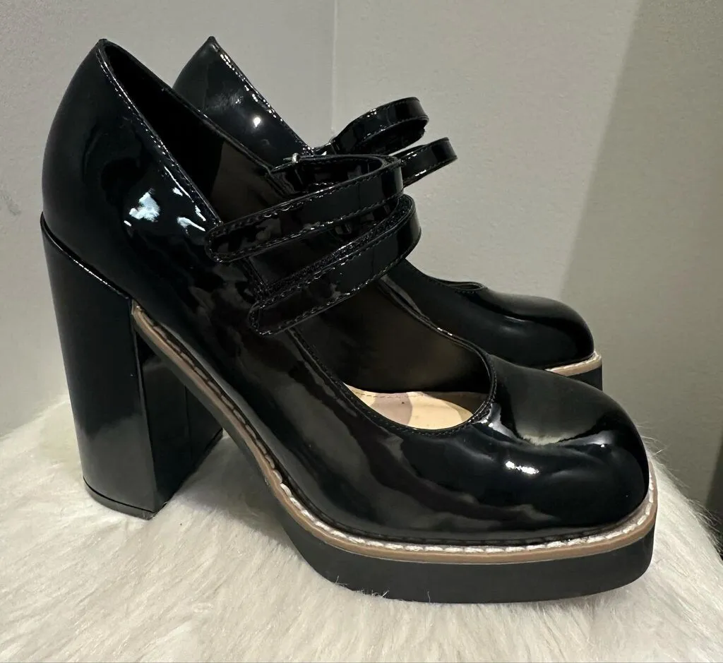 Steve Madden Twice Mary Jane Platform Heels - Size 8