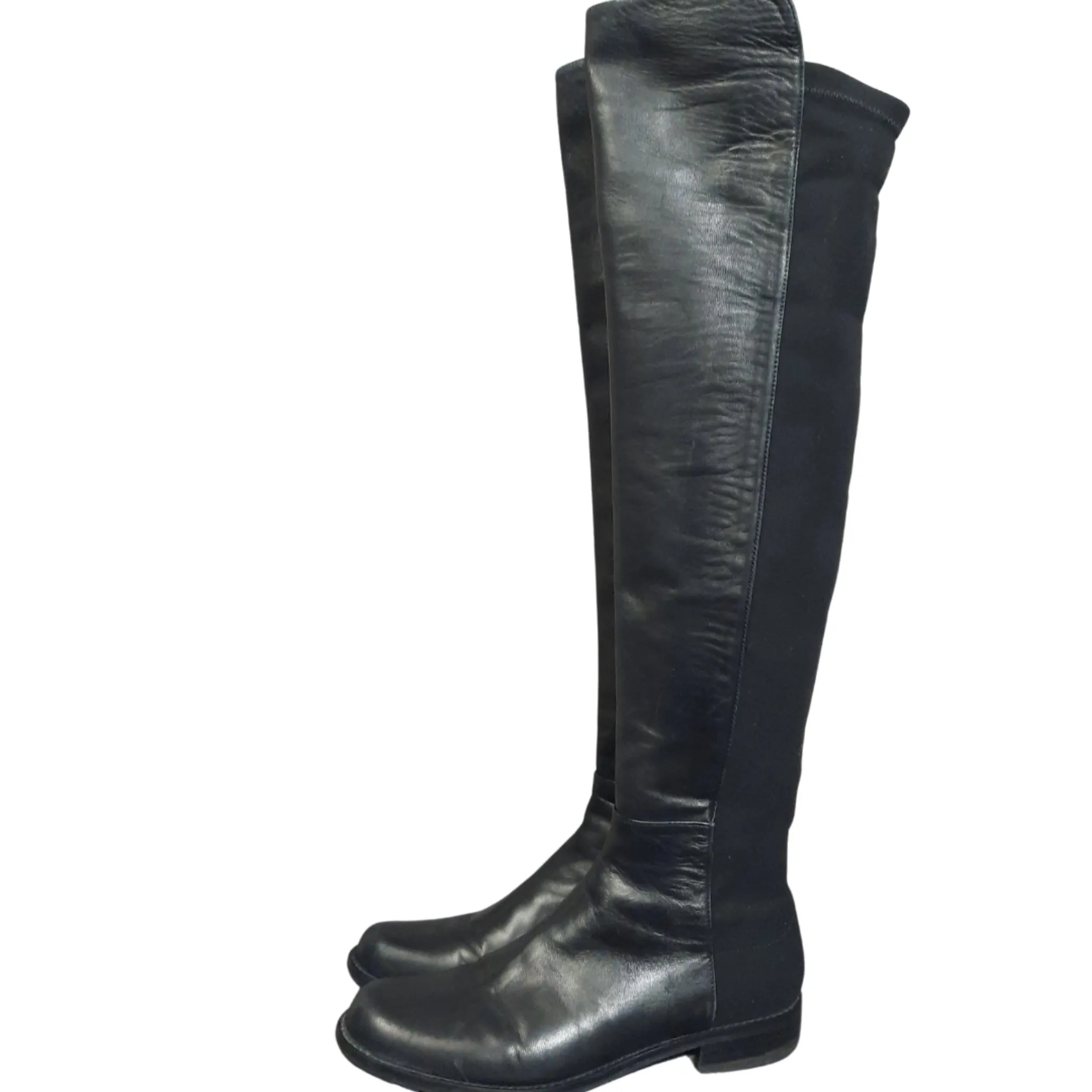 Stuart Weitzman 5050 Boots Black Nappa Size 6.5