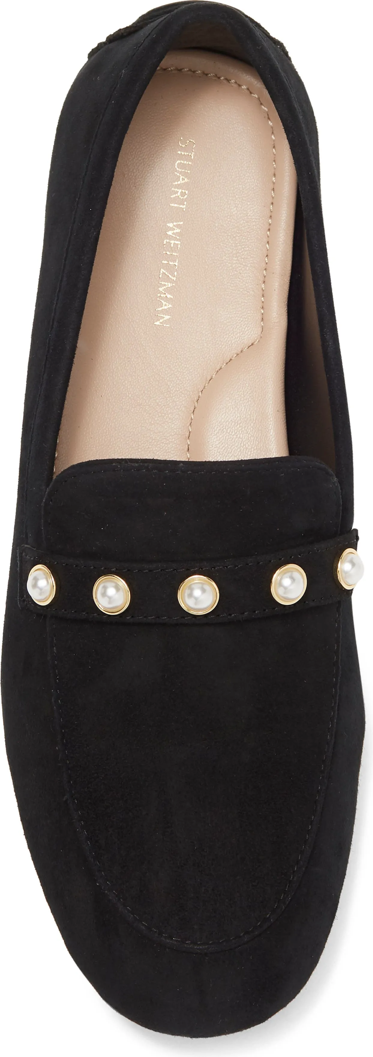 STUART WEITZMAN Allpearls Faux Pearl Studded Driving Loafer