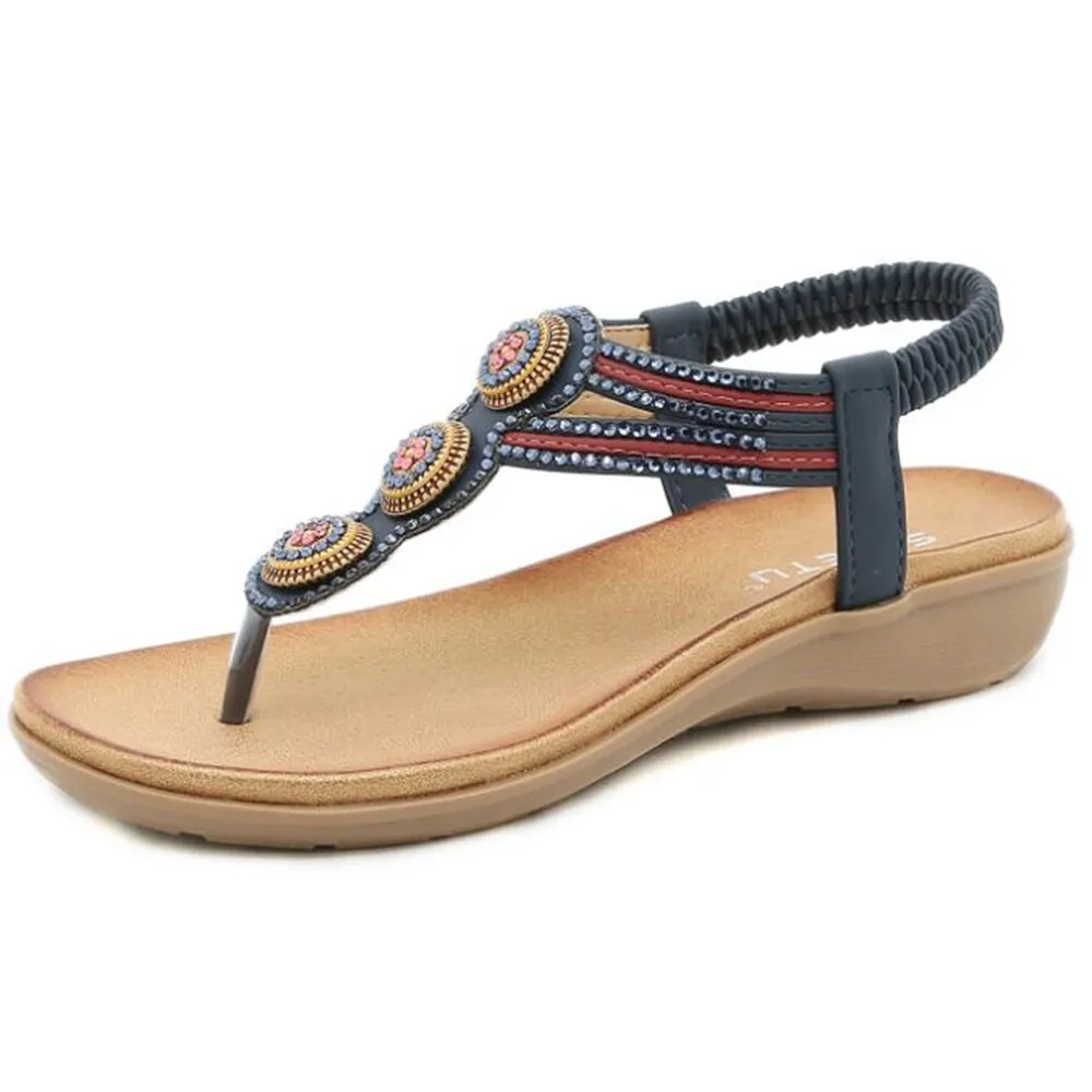 Summer Women Fashion Beaded Beach Female Sandals