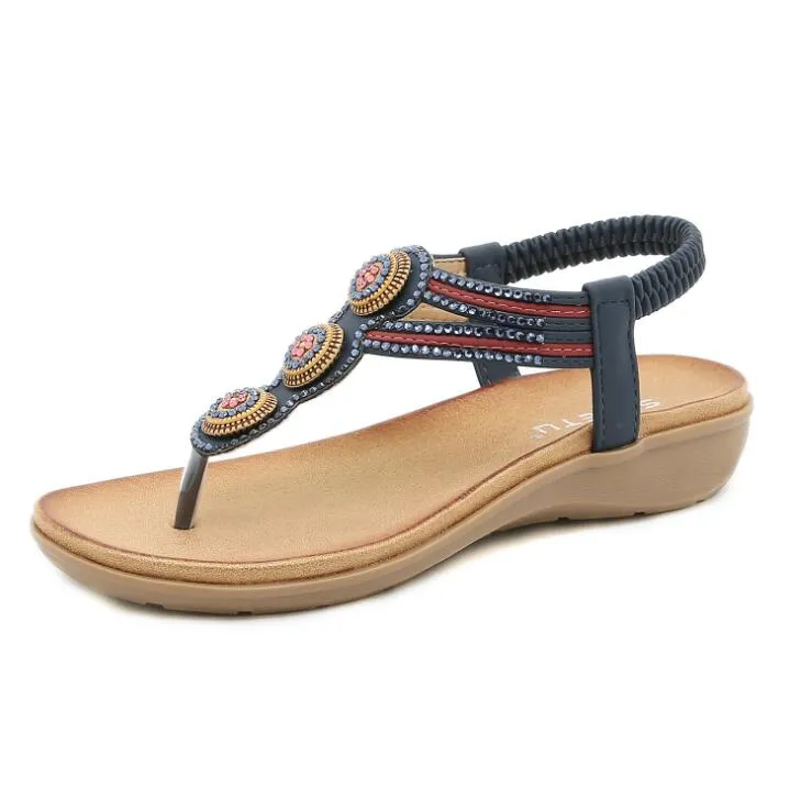 Summer Women Fashion Beaded Beach Female Sandals