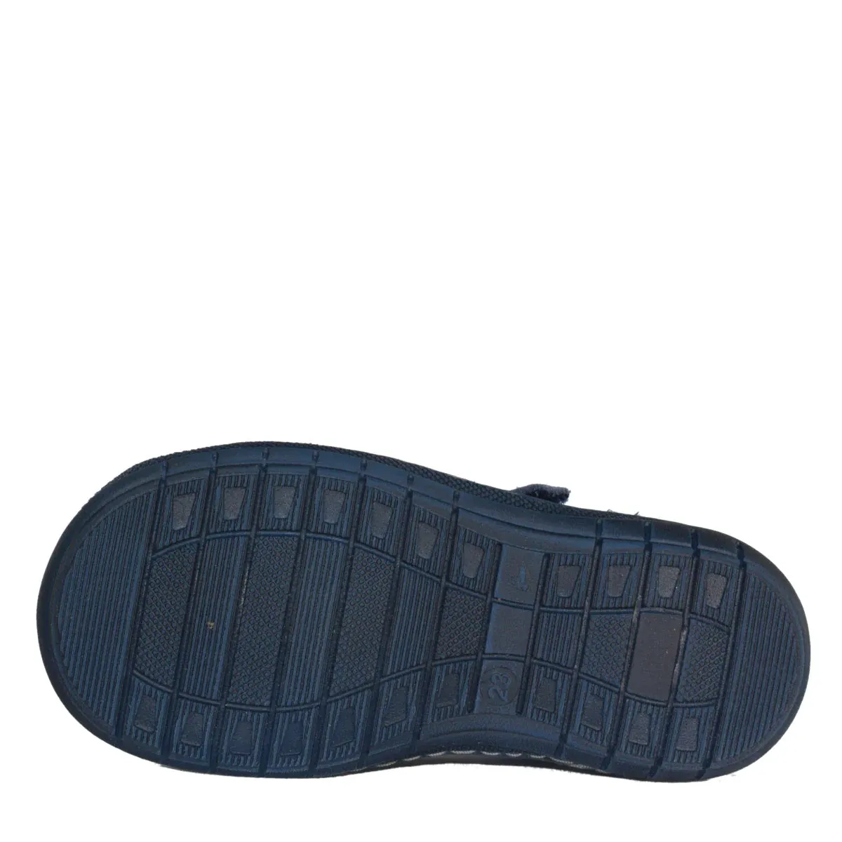 Szamos Kid Boy Sandals In Light And Navy Blue Color And Tractor Pattern With Velcro Strap - Made In Europe