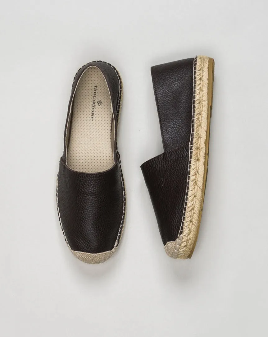 Tagliatore Leather Espadrilles / Brown