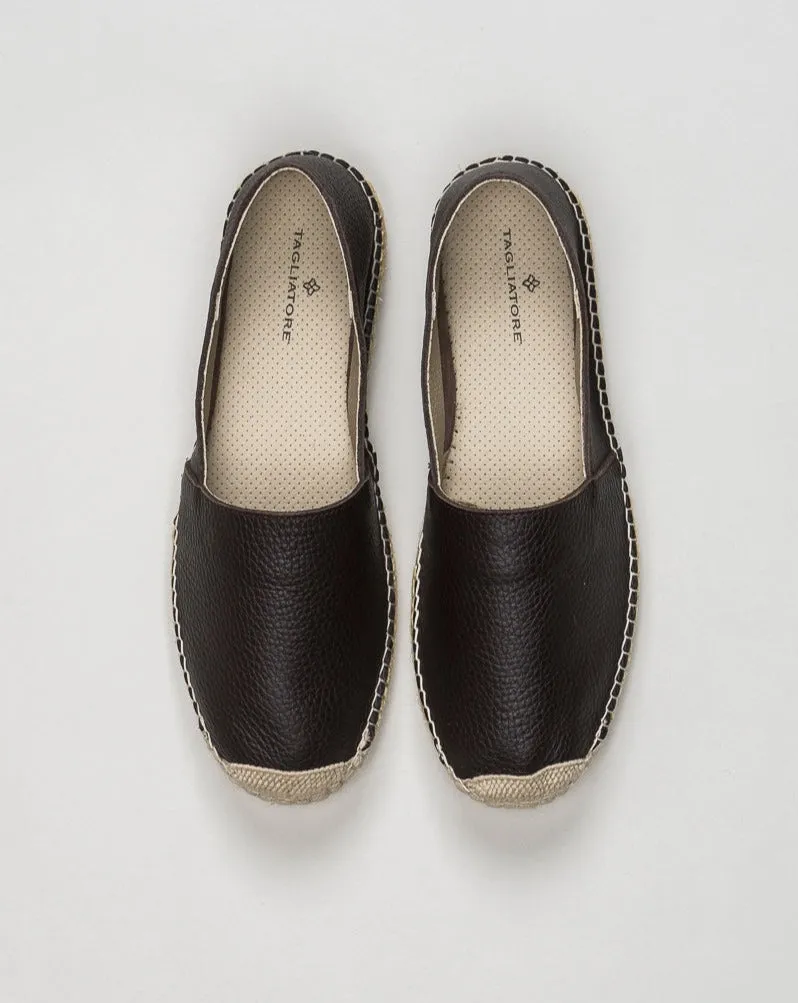 Tagliatore Leather Espadrilles / Brown