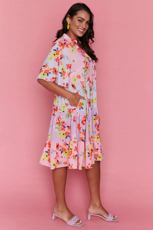 Terry Mixed Cherry Blossom Dress