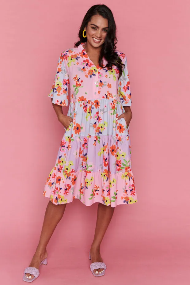 Terry Mixed Cherry Blossom Dress