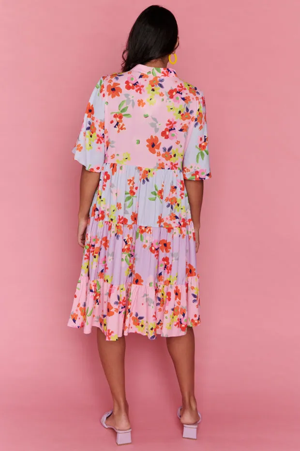 Terry Mixed Cherry Blossom Dress