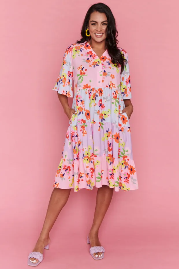 Terry Mixed Cherry Blossom Dress