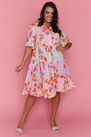 Terry Mixed Cherry Blossom Dress