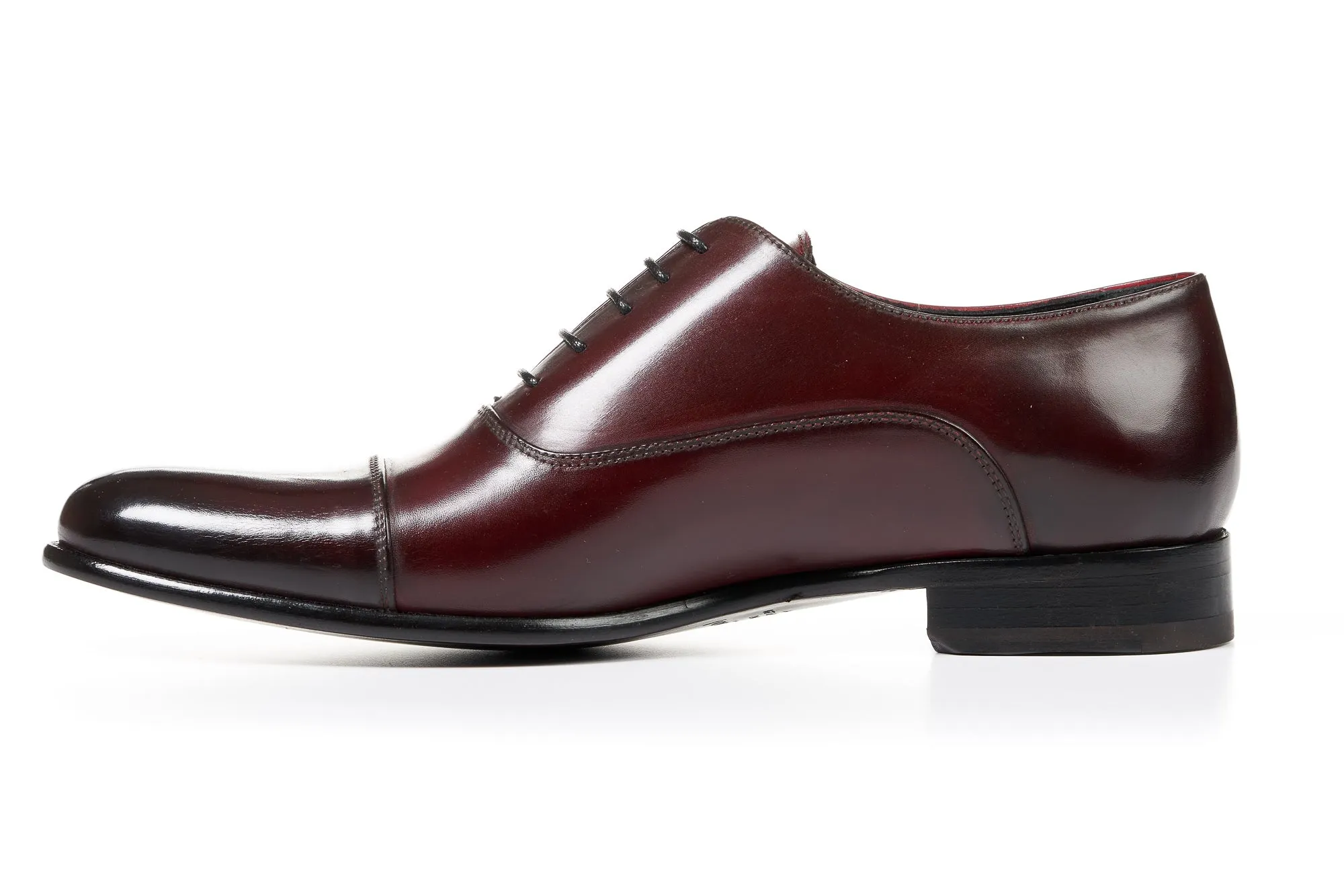 The Cagney II Stitched Cap-Toe Oxford - Oxblood