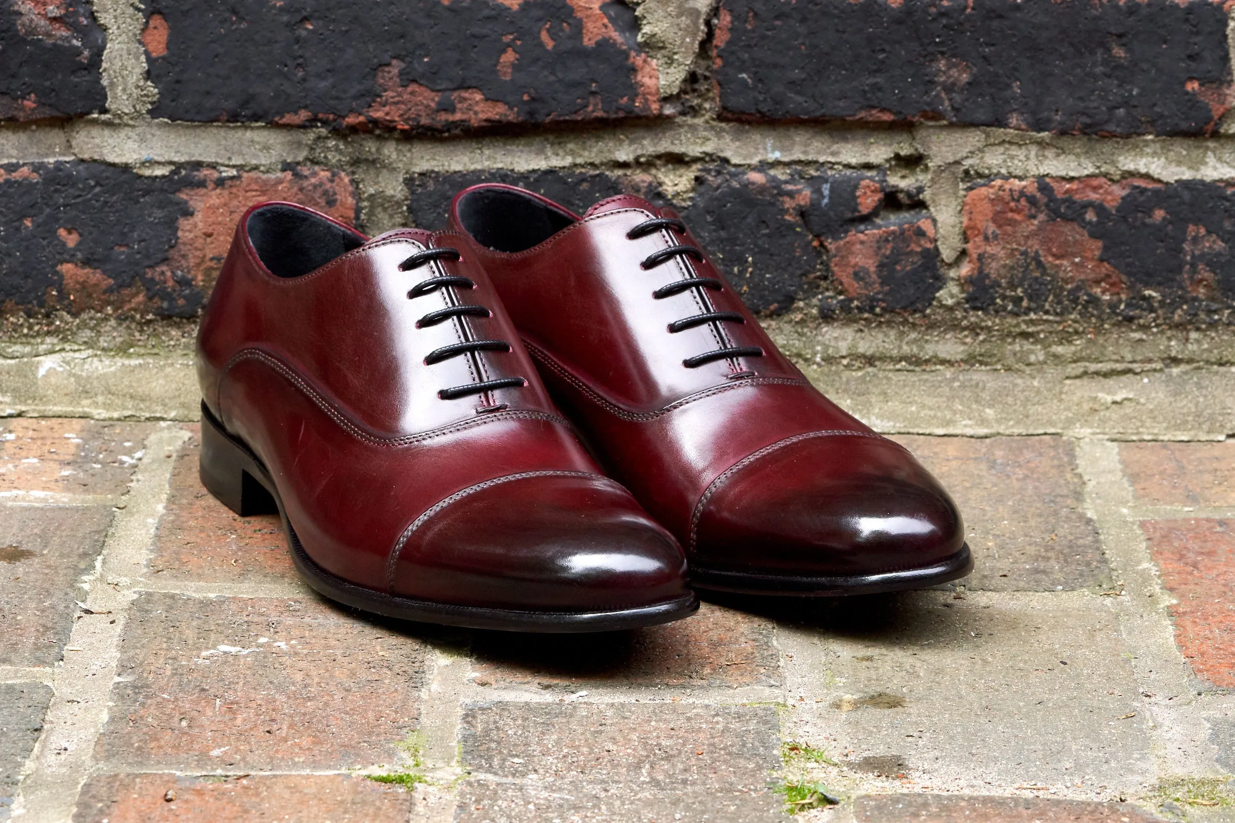 The Cagney II Stitched Cap-Toe Oxford - Oxblood