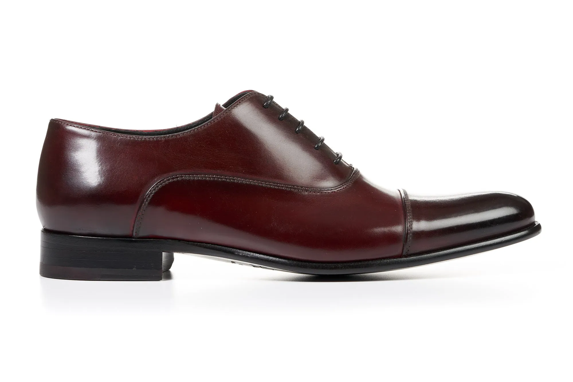 The Cagney II Stitched Cap-Toe Oxford - Oxblood