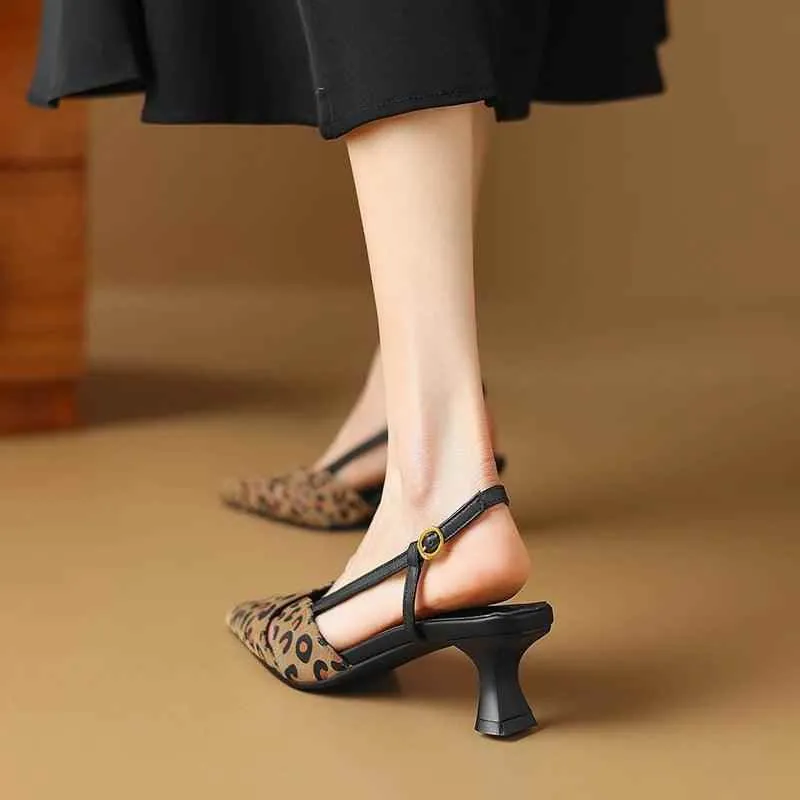 TSS26 Women's Casual Shoes - Leather Sandals - Thin Heels Pumps