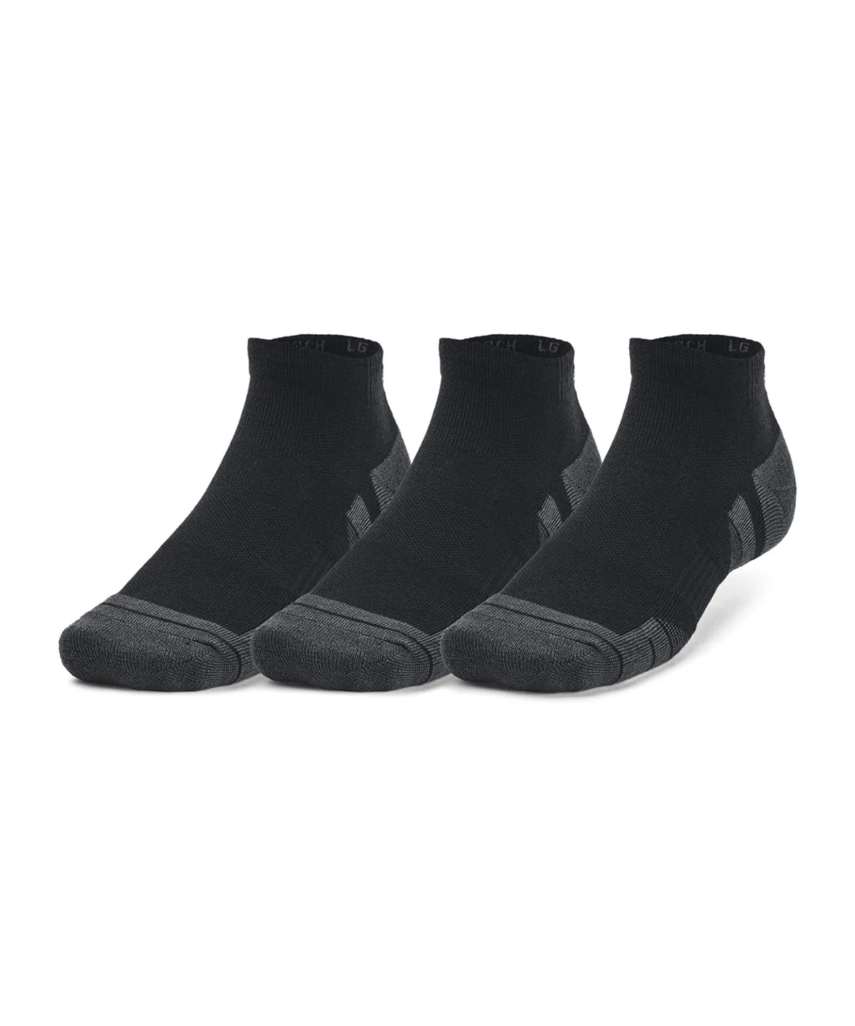 UA Performance tech 3-pack low cut socks | Black